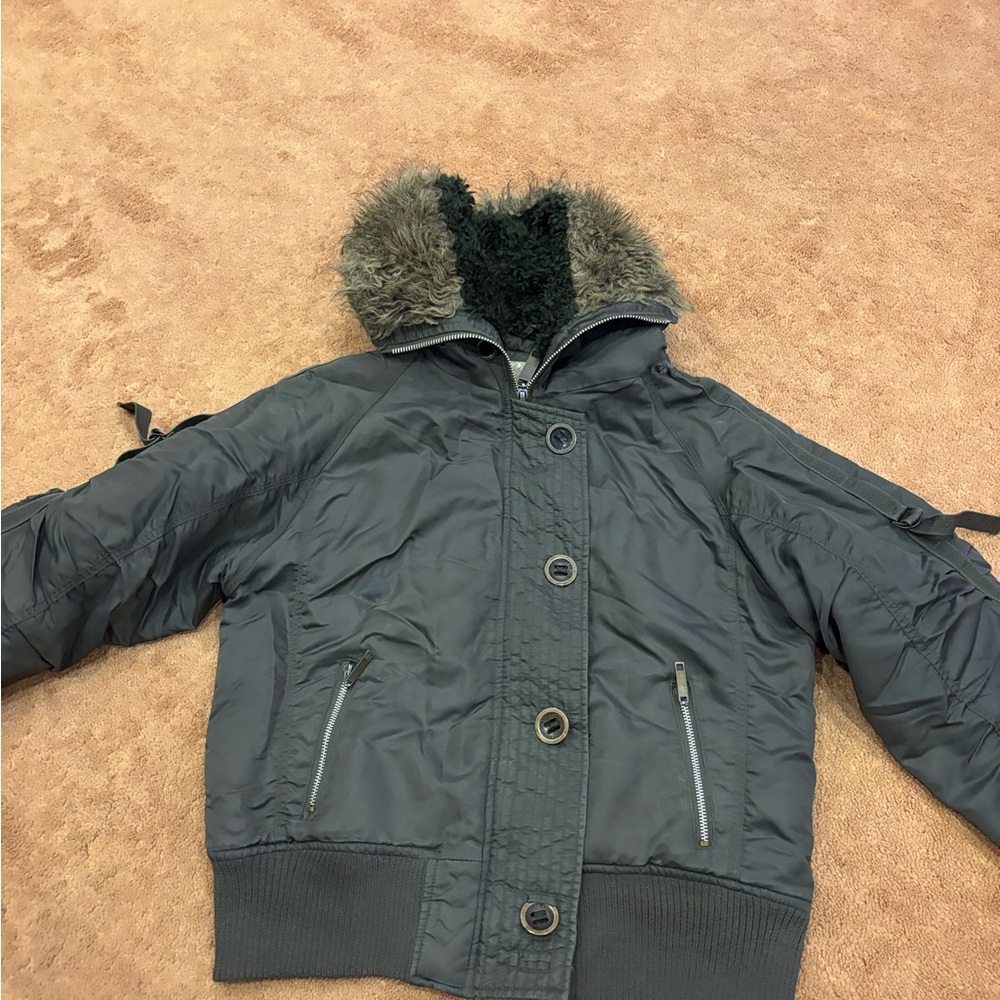 Streetwear Society Black Ski Jacket with Fur Trim